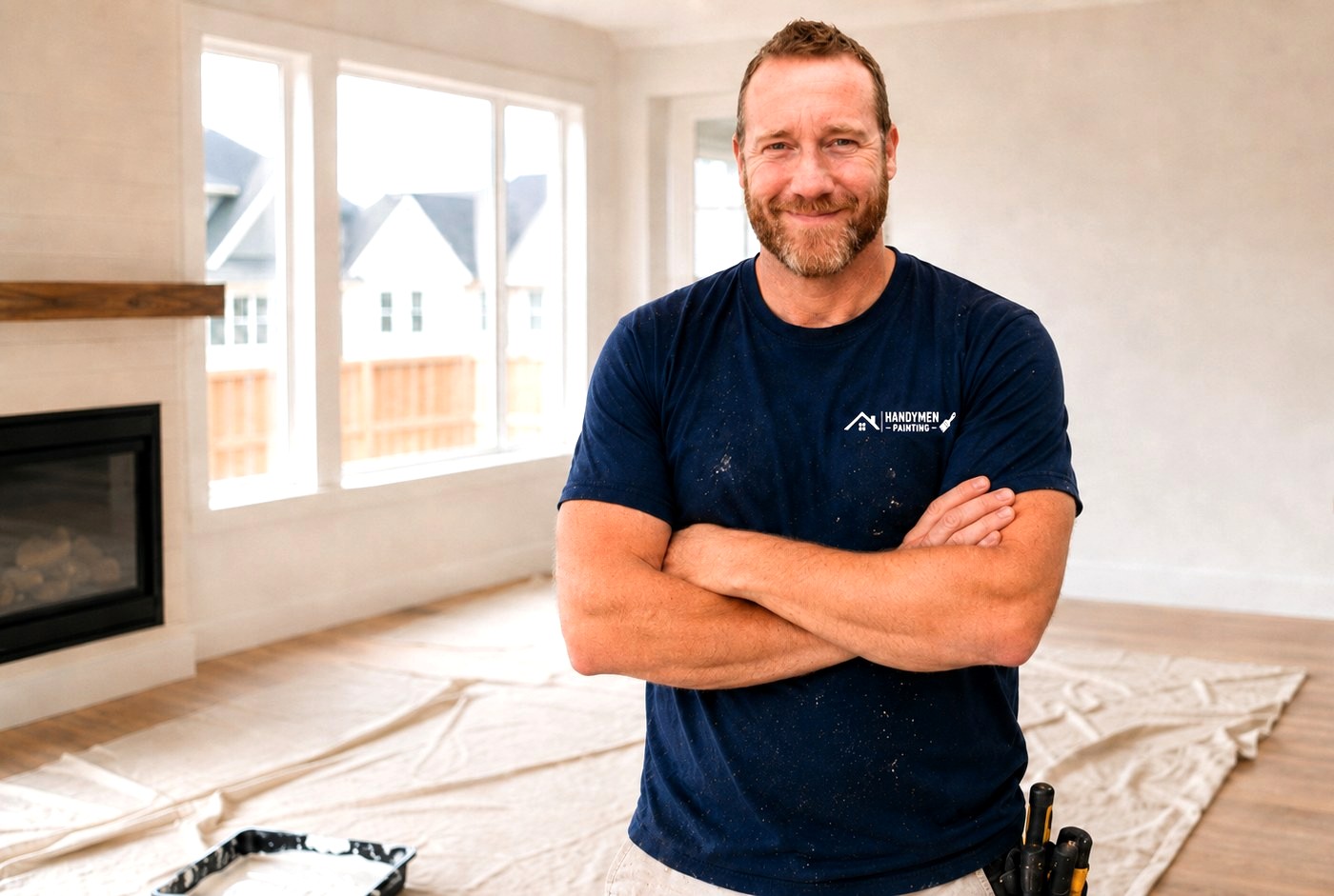 Patrick, founder of Handymen Painting, ready to work in a Guelph home