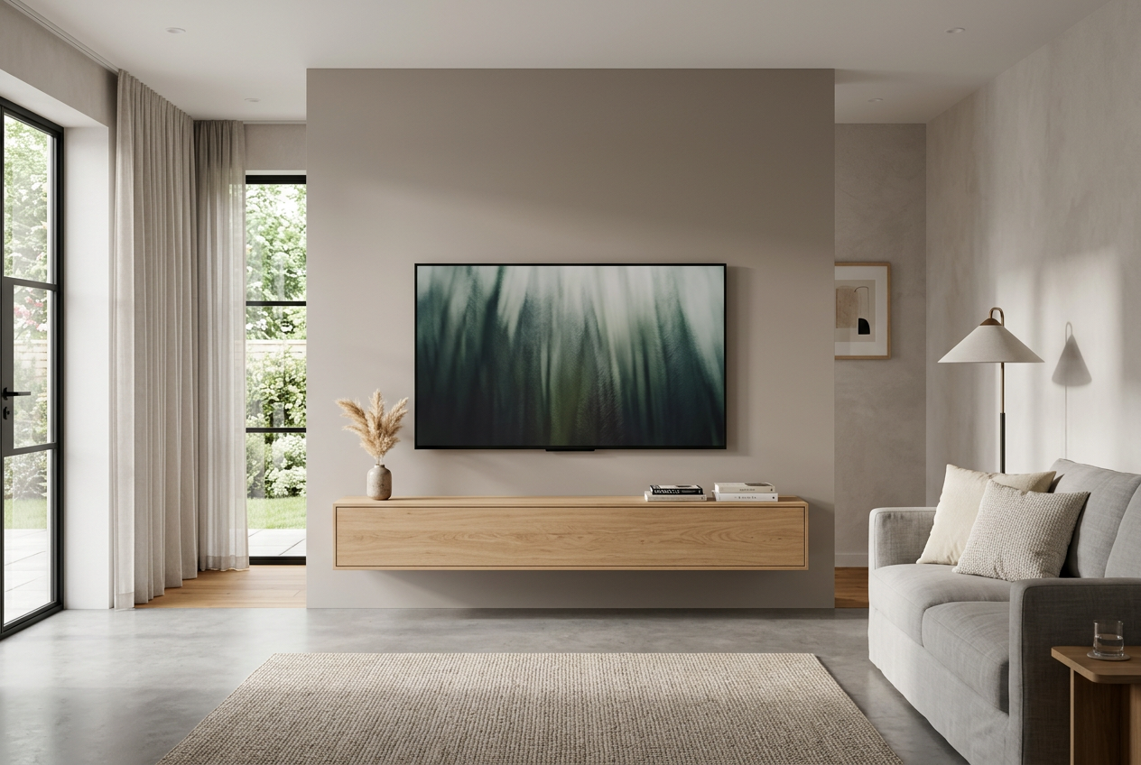 Wall-mounted TV
