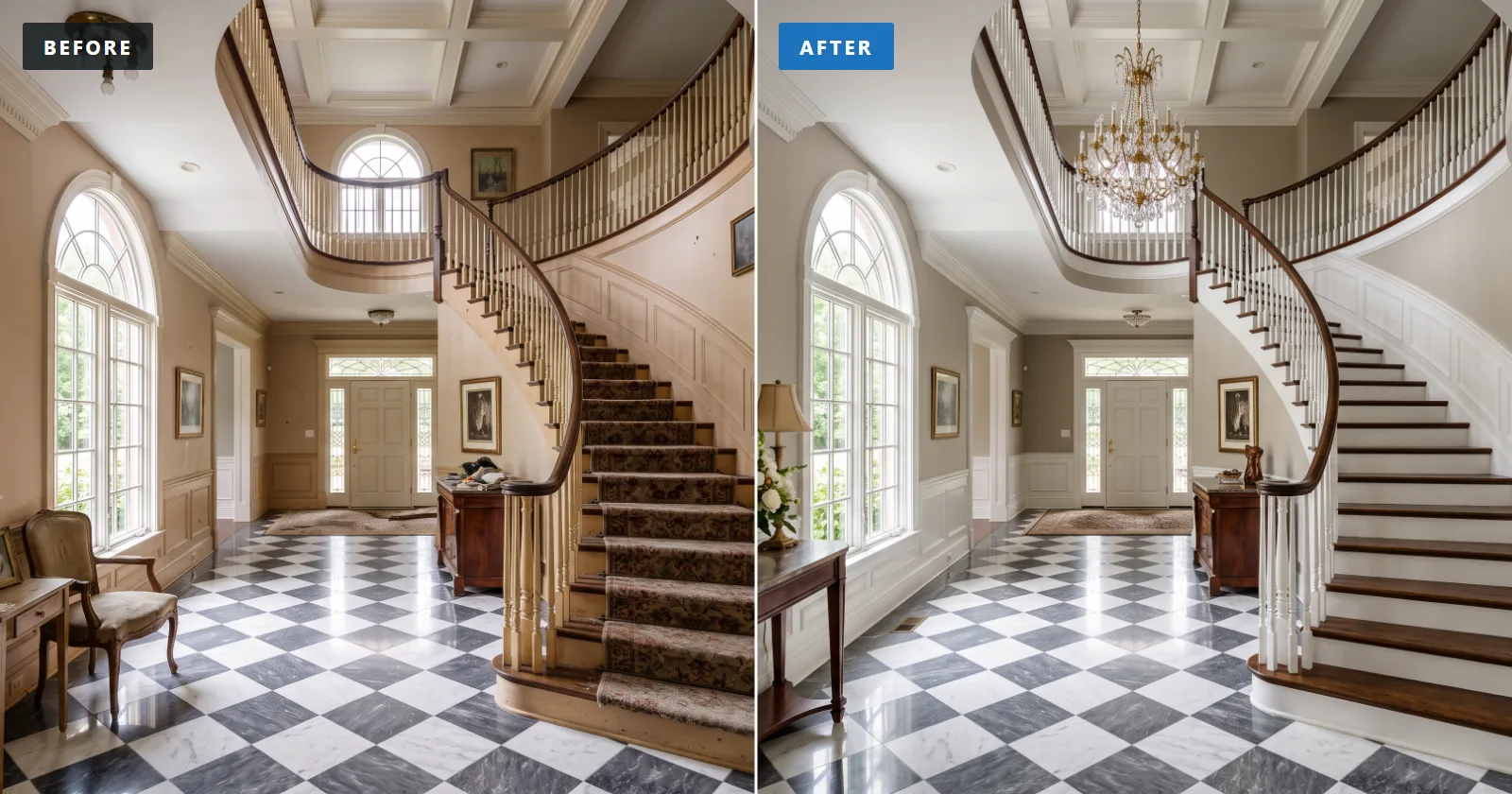 Entryway & staircase